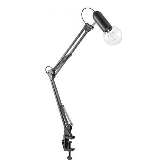 JUST LIGHT. 14773-18 - Stolní lampa s klipem TURN ME 1xE27/60W/230V černá