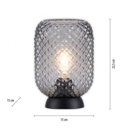 JUST LIGHT. 14906-18 - Stolní lampa REISHI 1xE27/40W/230V černá