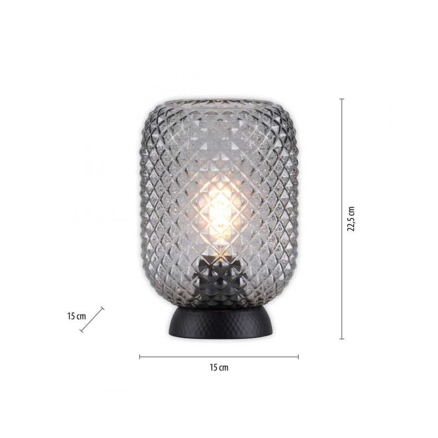 JUST LIGHT. 14906-18 - Stolní lampa REISHI 1xE27/40W/230V černá