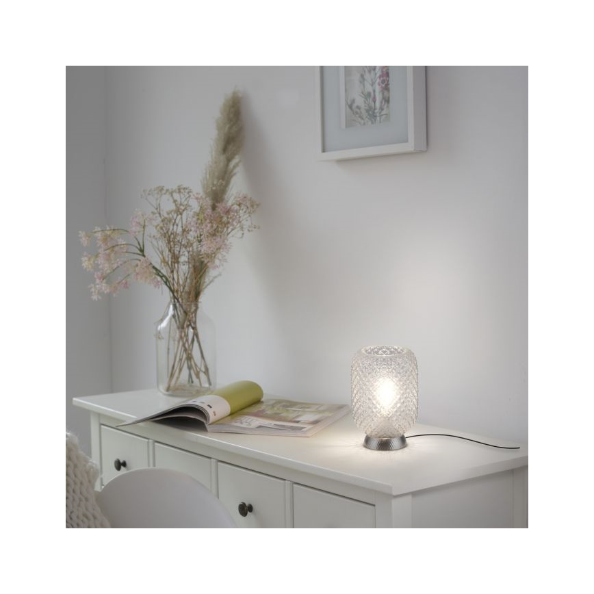 JUST LIGHT. 14906-55 - Stolní lampa REISHI 1xE27/40W/230V matný chrom