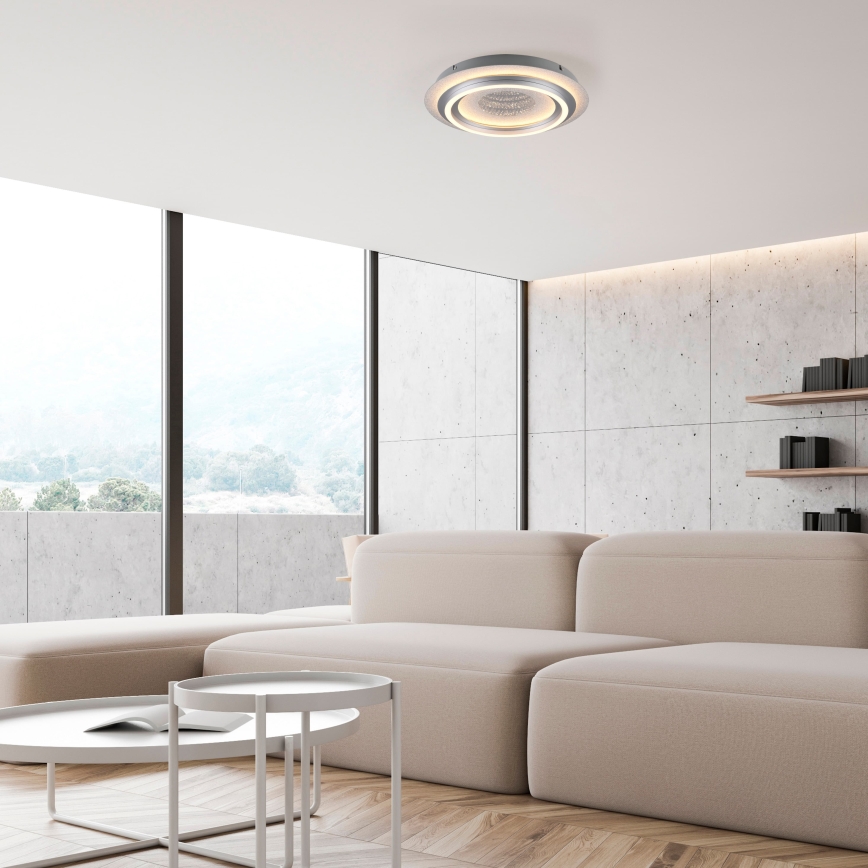 JUST LIGHT. 15089-21 - LED Stropní svítidlo CICHIO LED/36W/230V pr. 40 cm matný chrom