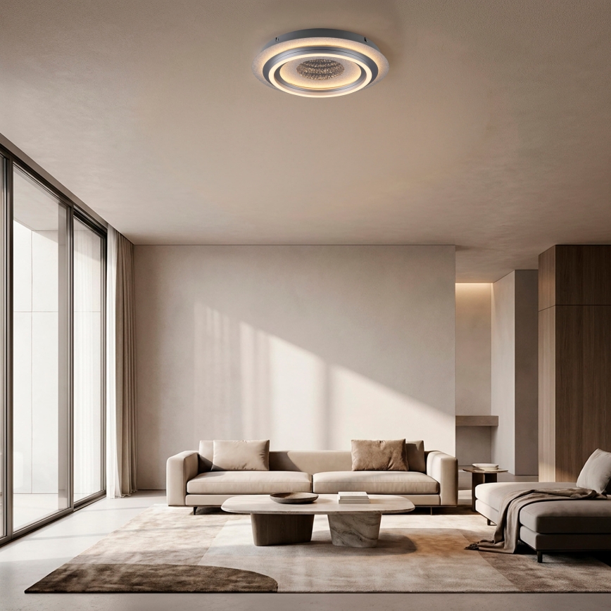 JUST LIGHT. 15089-21 - LED Stropní svítidlo CICHIO LED/36W/230V pr. 40 cm matný chrom