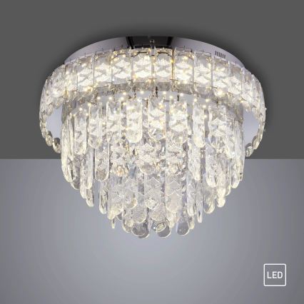JUST LIGHT. 15092-17 - LED Stropní svítidlo KULUNKA LED/33W/230V pr. 38 cm lesklý chrom