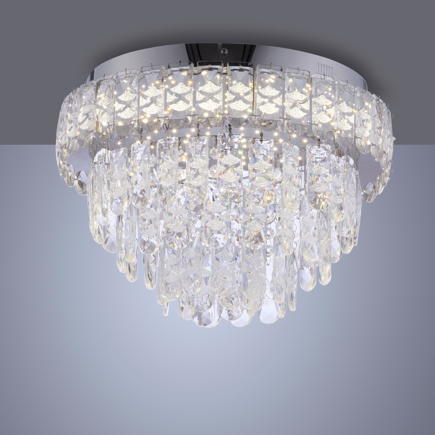 JUST LIGHT. 15092-17 - LED Stropní svítidlo KULUNKA LED/33W/230V pr. 38 cm lesklý chrom