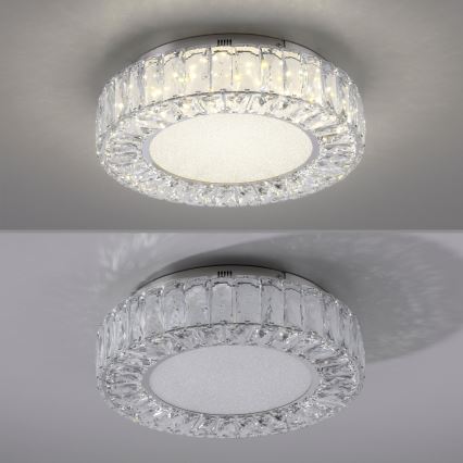 JUST LIGHT. 15221-17 - LED Stropní svítidlo KULUNKA LED/32W/230V pr. 37 cm lesklý chrom