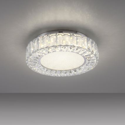 JUST LIGHT. 15221-17 - LED Stropní svítidlo KULUNKA LED/32W/230V pr. 37 cm lesklý chrom