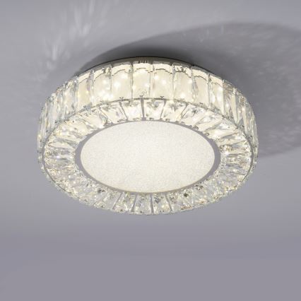 JUST LIGHT. 15221-17 - LED Stropní svítidlo KULUNKA LED/32W/230V pr. 37 cm lesklý chrom