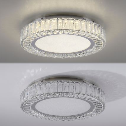JUST LIGHT. 15222-17 - LED Stropní svítidlo KULUNKA LED/46W/230V pr. 50 cm lesklý chrom