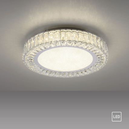 JUST LIGHT. 15222-17 - LED Stropní svítidlo KULUNKA LED/46W/230V pr. 50 cm lesklý chrom
