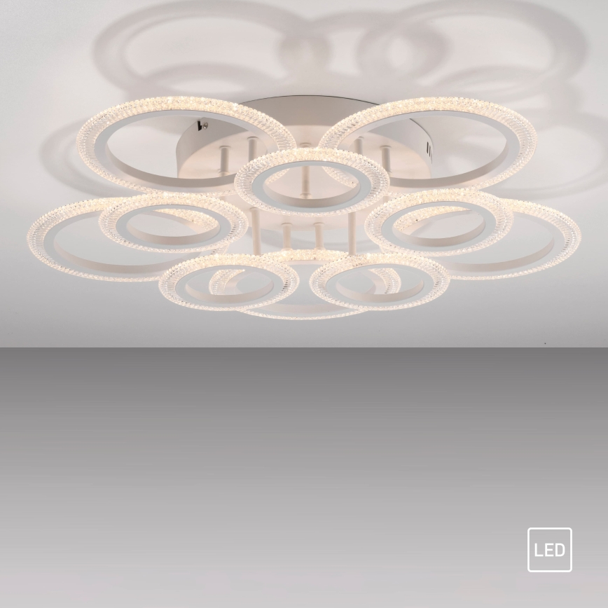 JUST LIGHT. 15268-16 - LED Stropní svítidlo CRYSTALLO LED/48,5W/230V pr. 68,6 cm bílá