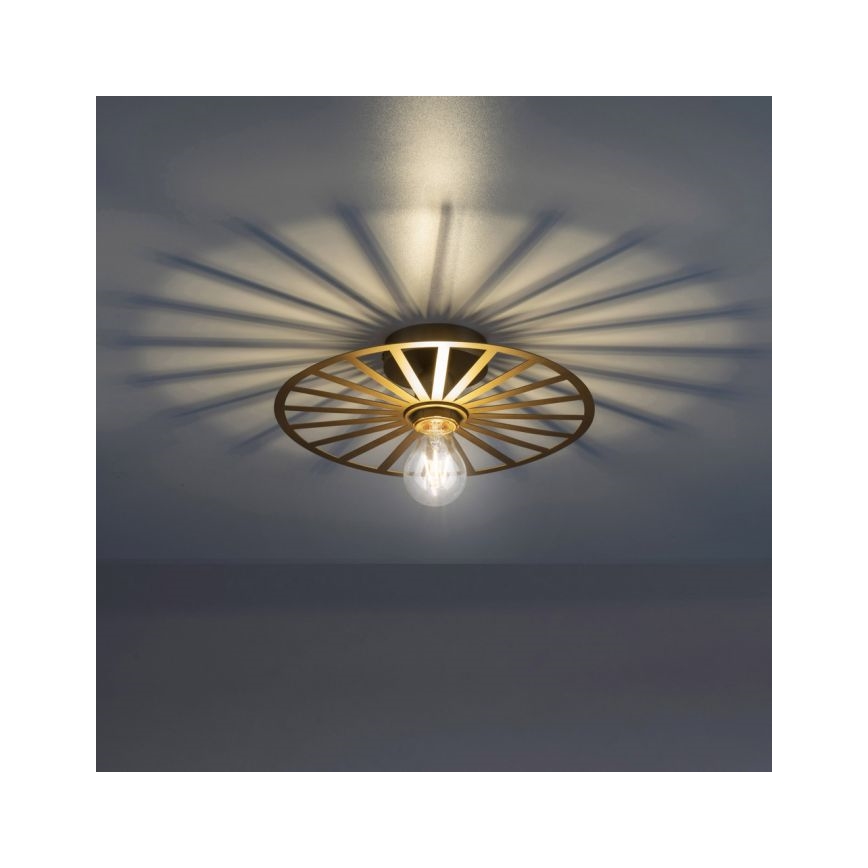 JUST LIGHT. 15635-60 - Stropní svítidlo SPIKE 1xE27/40W/230V pr. 30 cm mosaz