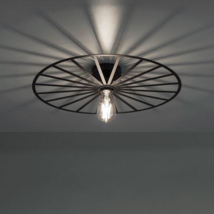JUST LIGHT. 15636-18 - Stropní svítidlo SPIKE 1xE27/40W/230V pr. 50 cm černá