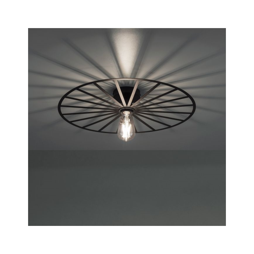JUST LIGHT. 15636-18 - Stropní svítidlo SPIKE 1xE27/40W/230V pr. 50 cm černá