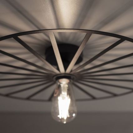 JUST LIGHT. 15636-18 - Stropní svítidlo SPIKE 1xE27/40W/230V pr. 50 cm černá