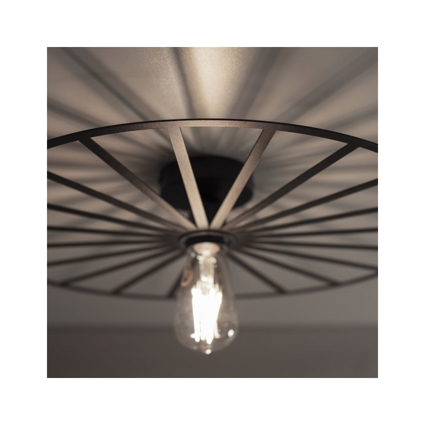 JUST LIGHT. 15636-18 - Stropní svítidlo SPIKE 1xE27/40W/230V pr. 50 cm černá
