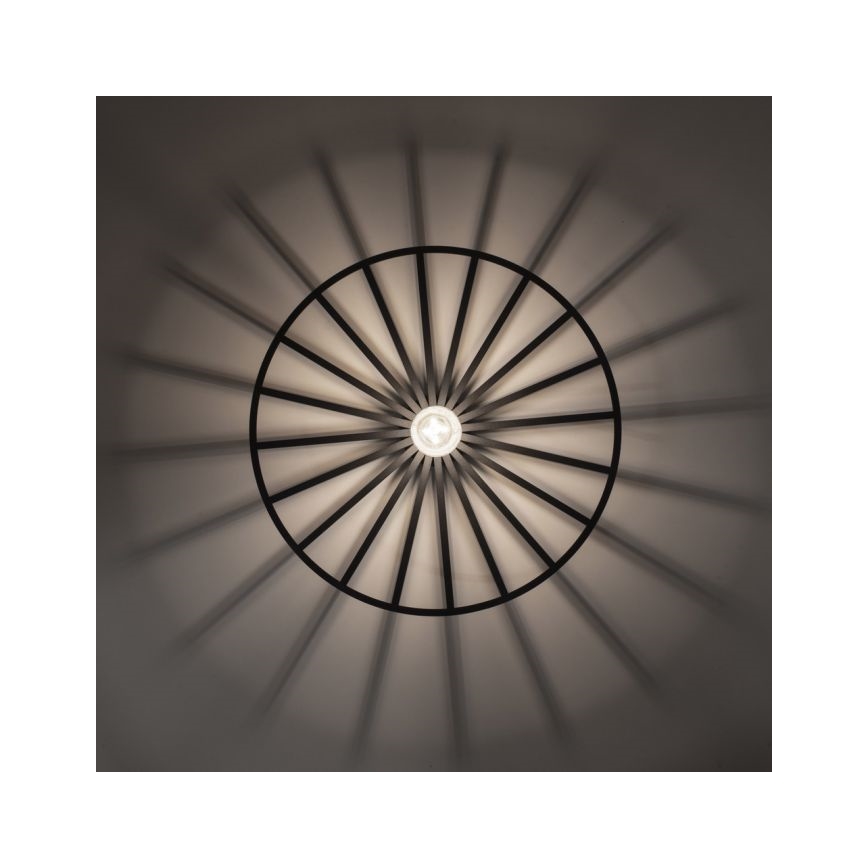 JUST LIGHT. 15636-18 - Stropní svítidlo SPIKE 1xE27/40W/230V pr. 50 cm černá