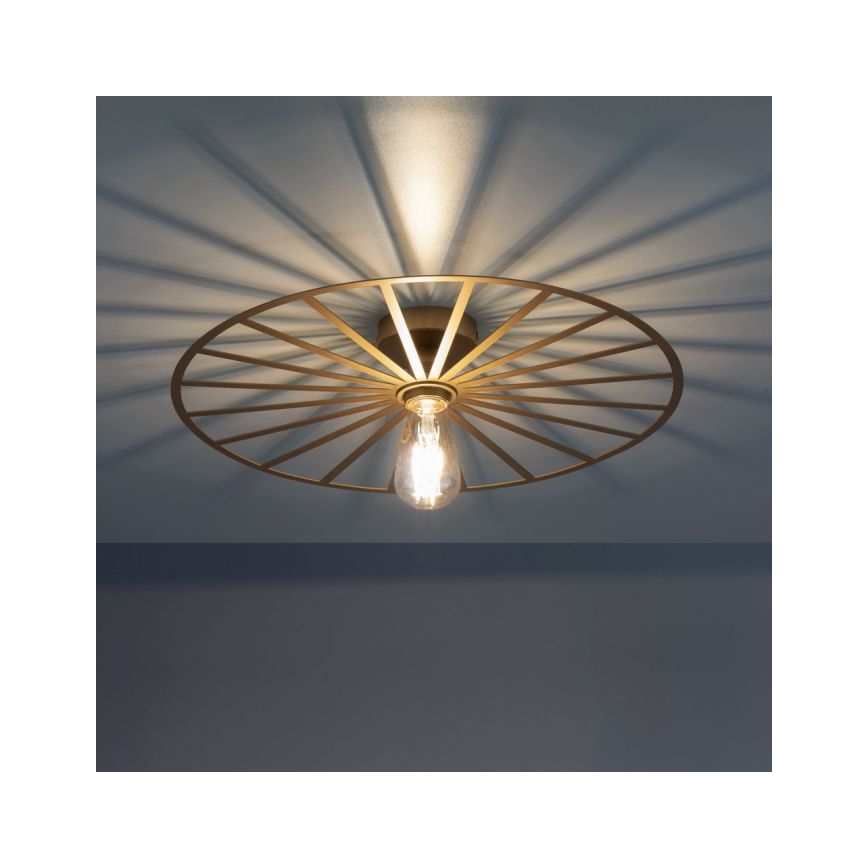 JUST LIGHT. 15636-60 - Stropní svítidlo SPIKE 1xE27/40W/230V pr. 50 cm mosaz