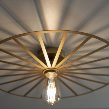 JUST LIGHT. 15636-60 - Stropní svítidlo SPIKE 1xE27/40W/230V pr. 50 cm mosaz