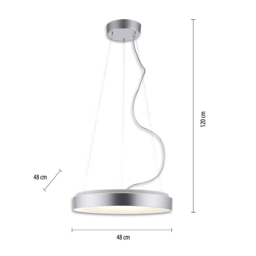 JUST LIGHT. 17075-21 - LED Stmívatelný lustr na lanku KETO ANIKA LED/26,5W/230V 2700-5000K + dálkové ovládání