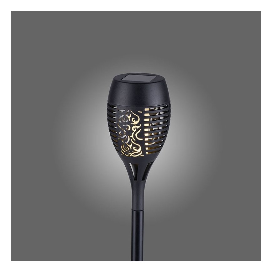 JUST LIGHT. 19106-18-3 - SADA 3x LED Solární svítidlo FACKEL LED/0,24W/1,2V 200 mAh IP44 černá