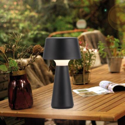 JUST LIGHT. 19260-18 - LED Stmívatelná dotyková venkovní lampa ABERA LED/3W/3,7V 2000 mAh USB IP54 černá