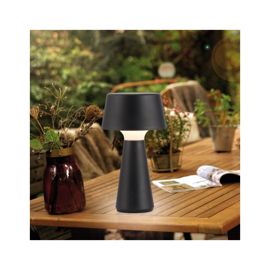 JUST LIGHT. 19260-18 - LED Stmívatelná dotyková venkovní lampa ABERA LED/3W/3,7V 2000 mAh USB IP54 černá