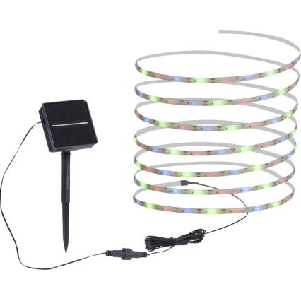 JUST LIGHT. 19971-18 - LED RGB Solární pásek TEANIA LED/3,7V 5 m 1200 mAh IP44 černá