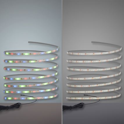 JUST LIGHT. 19971-18 - LED RGB Solární pásek TEANIA LED/3,7V 5 m 1200 mAh IP44 černá