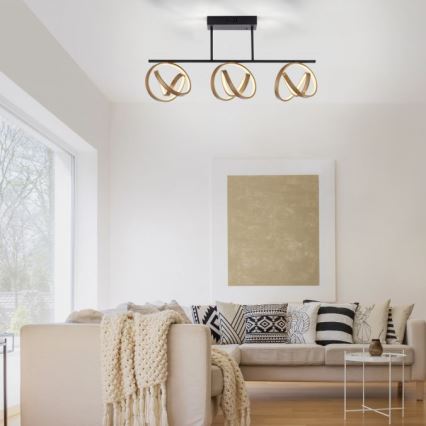 JUST LIGHT. 6245-18 - LED Stmívatelný přisazený lustr LOOP 3xLED/11W/230V 2700-5000K + dálkové ovládání