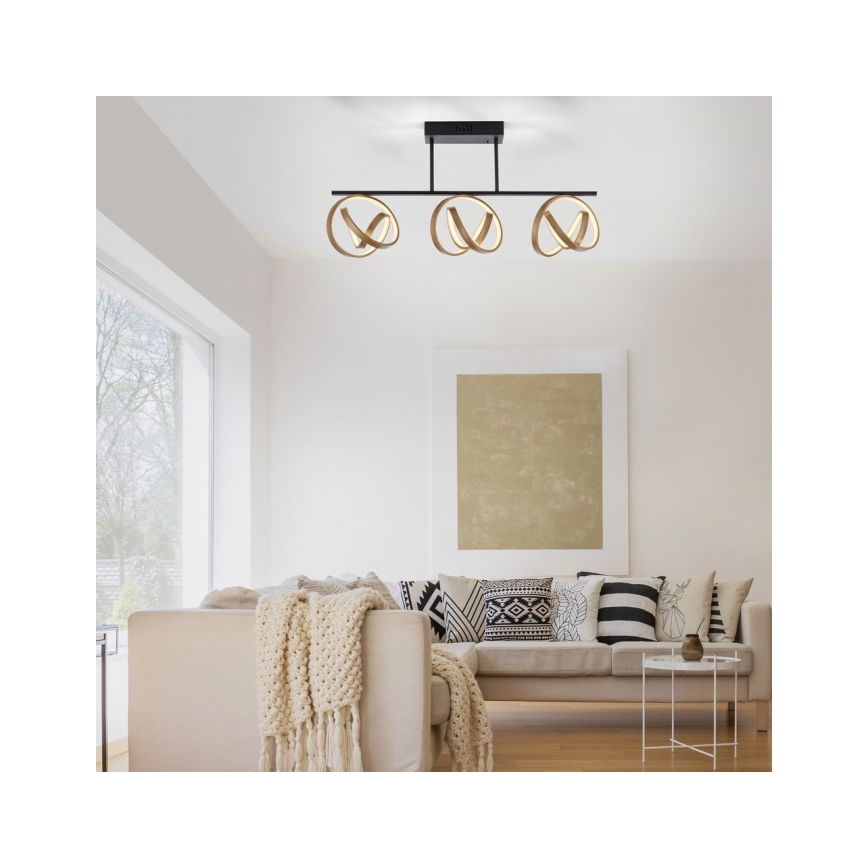 JUST LIGHT. 6245-18 - LED Stmívatelný přisazený lustr LOOP 3xLED/11W/230V 2700-5000K + dálkové ovládání
