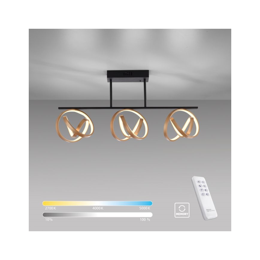 JUST LIGHT. 6245-18 - LED Stmívatelný přisazený lustr LOOP 3xLED/11W/230V 2700-5000K + dálkové ovládání