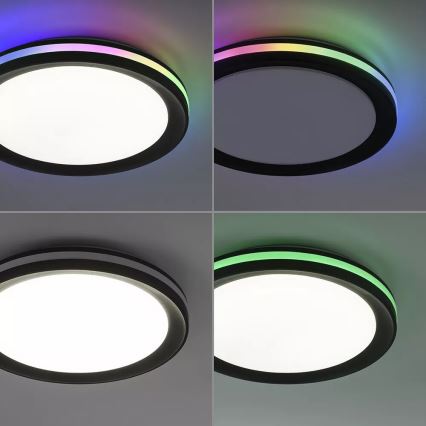 JUST LIGHT. 7509018 - LED RGBW Stmívatelné stropní svítidlo GANGES LED/24W/230V 2700-5000K + dálkové ovládání