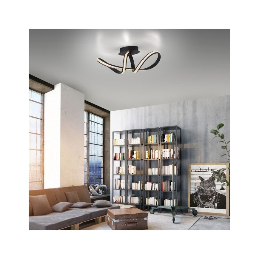 JUST LIGHT. 8475-18 - LED Stmívatelný přisazený lustr BRILLA LED/29W/230V černá