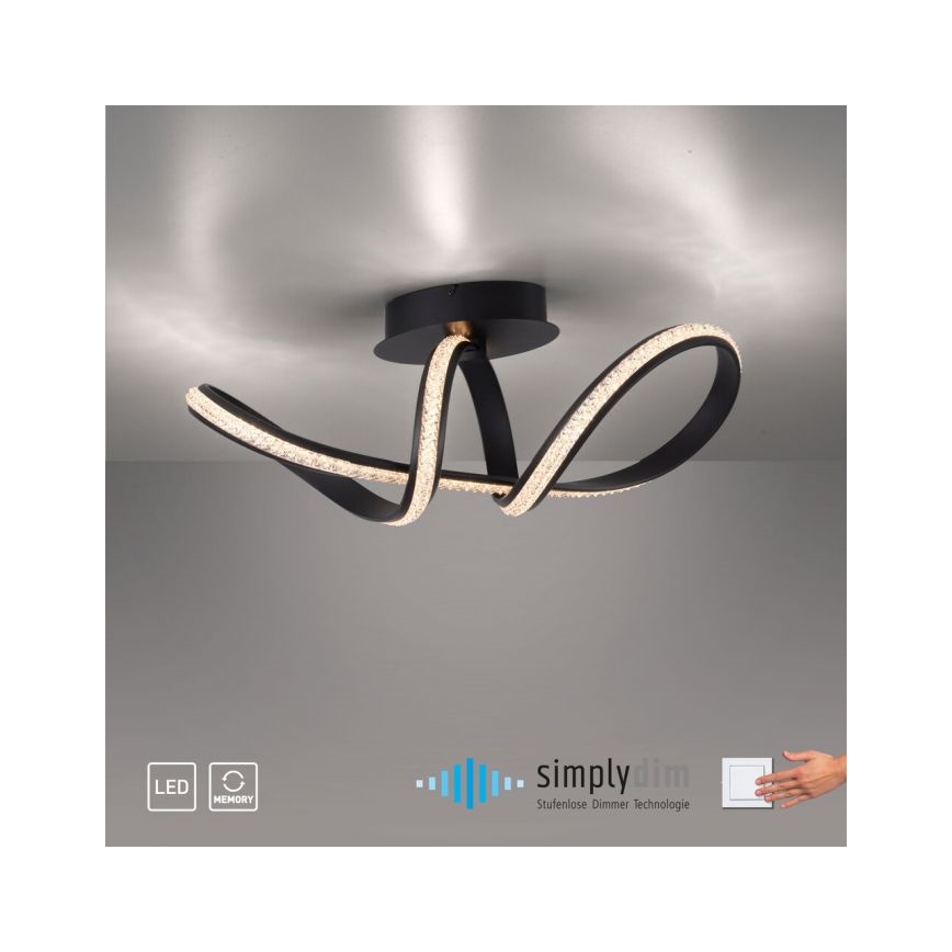 JUST LIGHT. 8475-18 - LED Stmívatelný přisazený lustr BRILLA LED/29W/230V černá