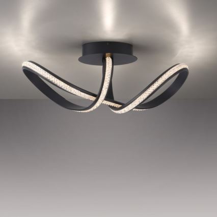 JUST LIGHT. 8475-18 - LED Stmívatelný přisazený lustr BRILLA LED/29W/230V černá