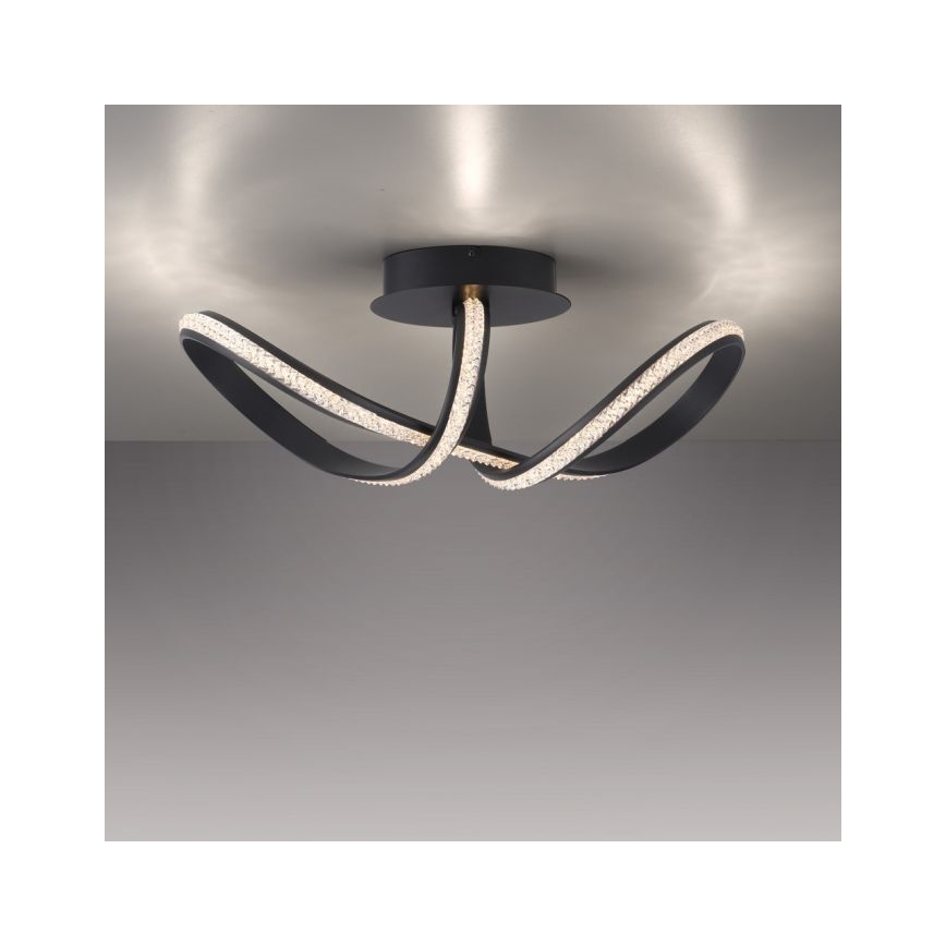 JUST LIGHT. 8475-18 - LED Stmívatelný přisazený lustr BRILLA LED/29W/230V černá