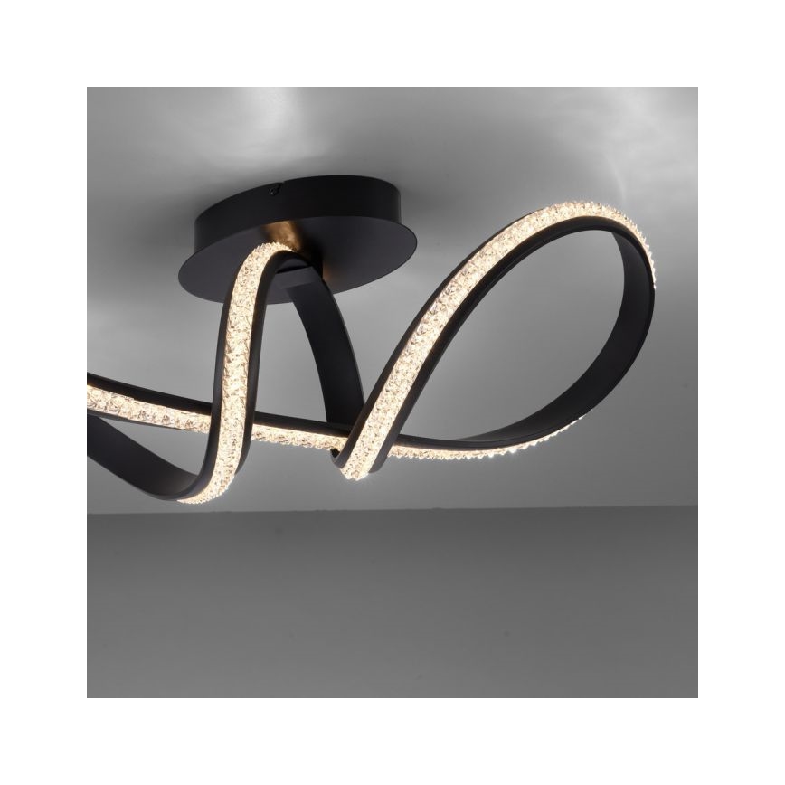 JUST LIGHT. 8475-18 - LED Stmívatelný přisazený lustr BRILLA LED/29W/230V černá