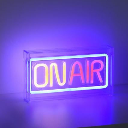 JUST LIGHT. 85013-70 - LED Neonová stolní dekorace NEON LED/4W/5V On Air