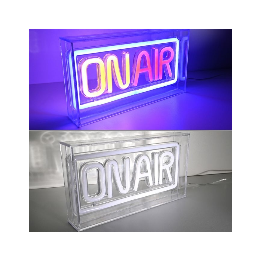 JUST LIGHT. 85013-70 - LED Neonová stolní dekorace NEON LED/4W/5V On Air