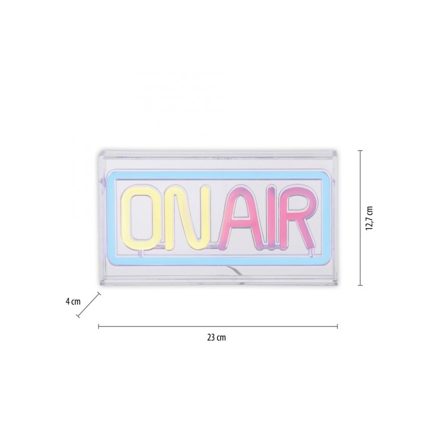JUST LIGHT. 85013-70 - LED Neonová stolní dekorace NEON LED/4W/5V On Air