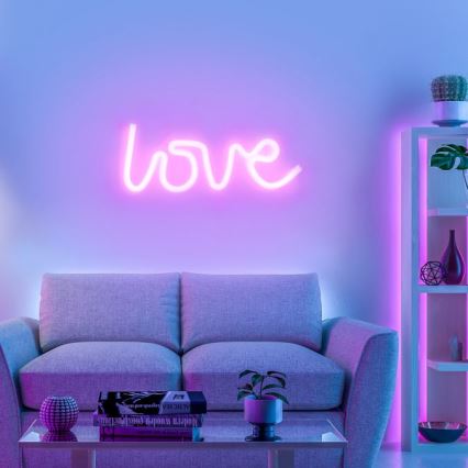 JUST LIGHT. 85021-87 - LED Neonová nástěnná dekorace NEON LED/6,5W/5V Love