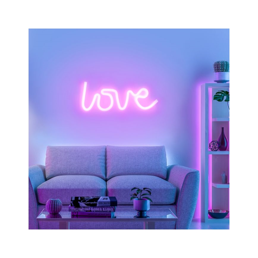 JUST LIGHT. 85021-87 - LED Neonová nástěnná dekorace NEON LED/6,5W/5V Love