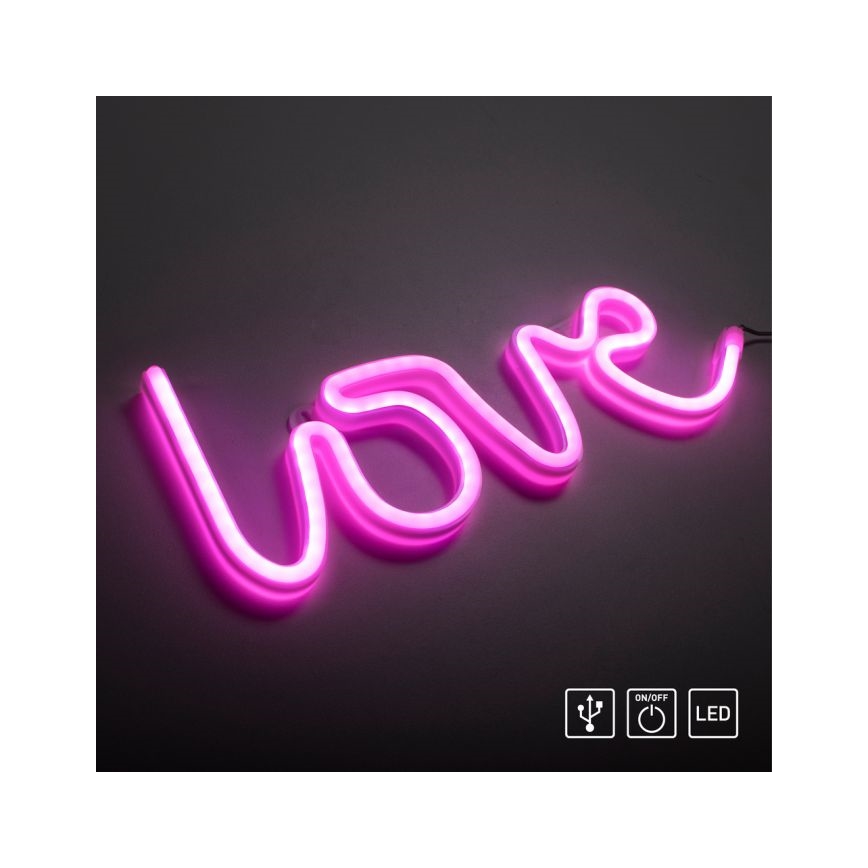 JUST LIGHT. 85021-87 - LED Neonová nástěnná dekorace NEON LED/6,5W/5V Love