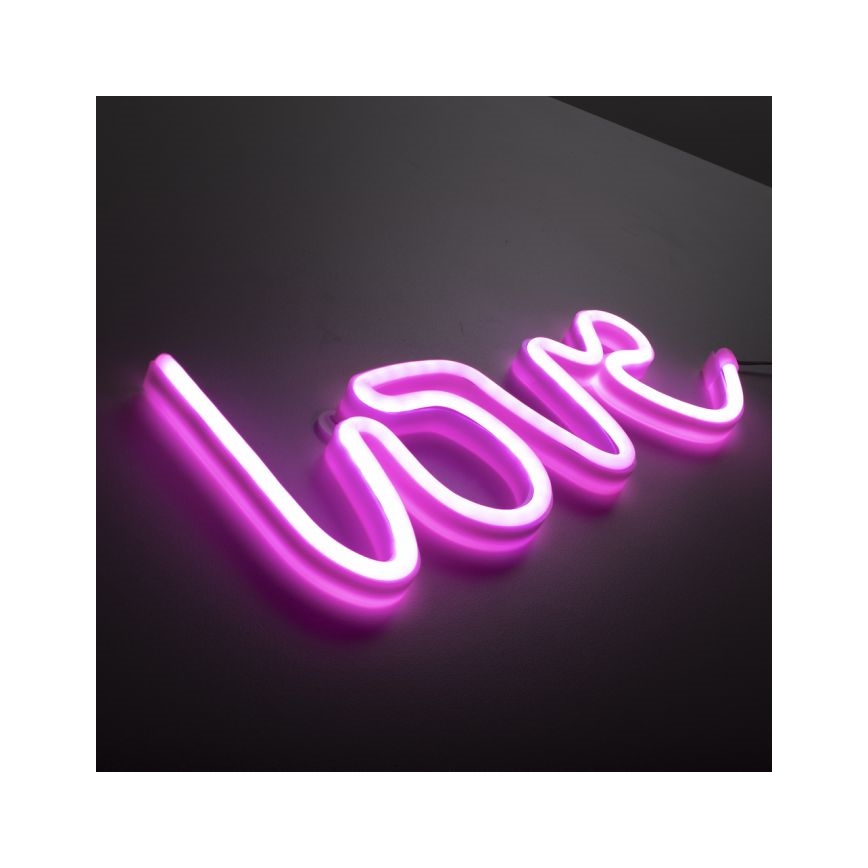 JUST LIGHT. 85021-87 - LED Neonová nástěnná dekorace NEON LED/6,5W/5V Love