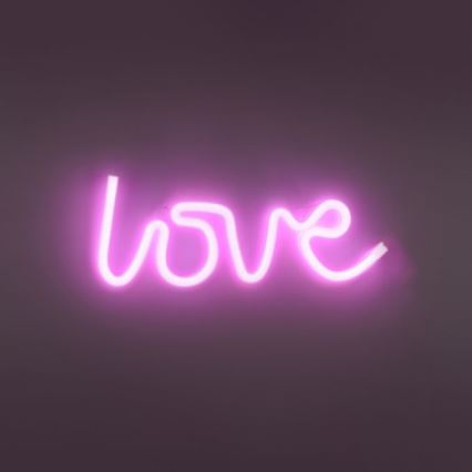 JUST LIGHT. 85021-87 - LED Neonová nástěnná dekorace NEON LED/6,5W/5V Love