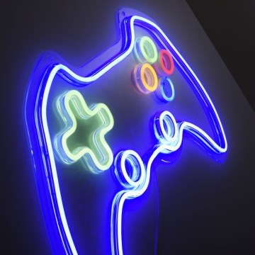 JUST LIGHT. 85022-70 - LED Neonová nástěnná dekorace NEON 1xLED/6,5W/5V gamer