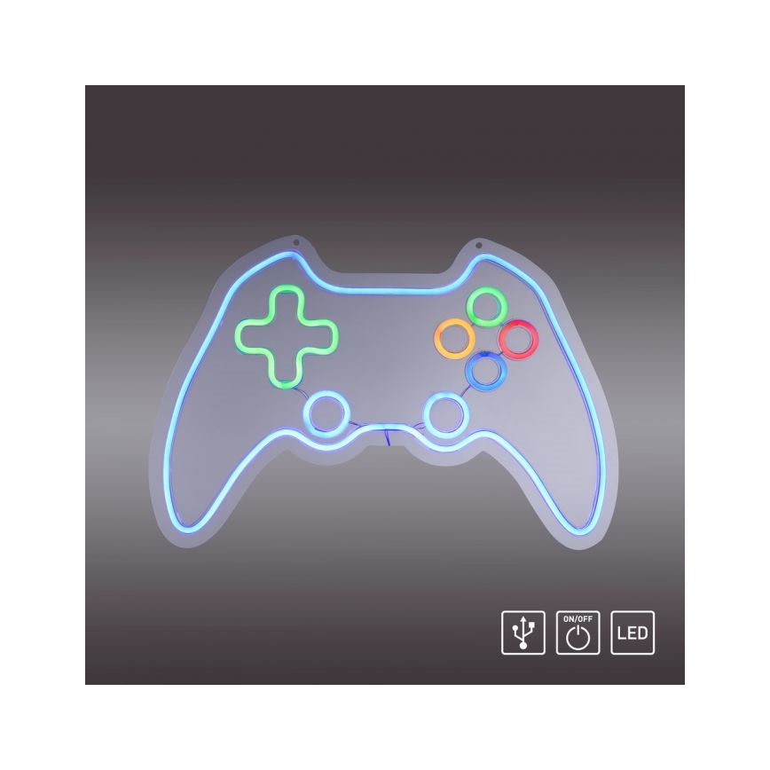JUST LIGHT. 85022-70 - LED Neonová nástěnná dekorace NEON LED/6,5W/5V gamer