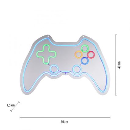 JUST LIGHT. 85022-70 - LED Neonová nástěnná dekorace NEON LED/6,5W/5V gamer