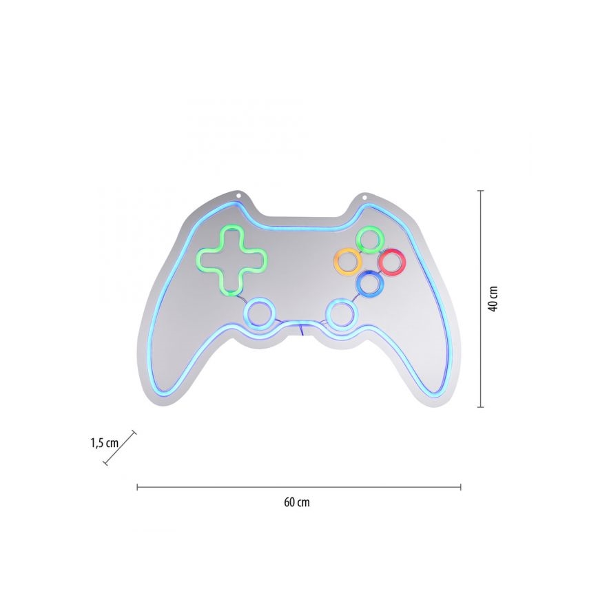 JUST LIGHT. 85022-70 - LED Neonová nástěnná dekorace NEON LED/6,5W/5V gamer