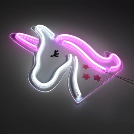 JUST LIGHT. 85025-70 - LED Neonová nástěnná dekorace NEON LED/6,5W/5V jednorožec